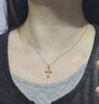 六桂福珠寶十字架黃金項鏈5D無(wú)氰硬金足金吊墜鎖骨鏈男女新年禮物送女友生日 配銀鏈 0.75g 曬單實(shí)拍圖