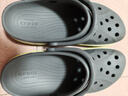 卡駱馳（CROCS）洞洞鞋貝雅卡駱班輕便耐磨一腳蹬休閑鞋|205089 石板灰/青檸綠-0GX 41 /42(260mm) 曬單實(shí)拍圖