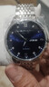 冠琴（GUANQIN）新款官方手表男全自動(dòng)石英表精鋼帶夜光防水男士非機械腕表 銀色藍面 曬單實(shí)拍圖