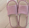 回力拖鞋男女款亞麻涼拖情侶居家休閑輕盈透氣吸汗厚底耐磨地板拖 經(jīng)典網(wǎng)格款HL1036紅色38碼一39碼 曬單實(shí)拍圖