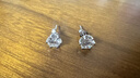 京東京造 星芒pt950鉑金培育鉆石耳釘單鉆1克拉耳飾耳環(huán)禮物送老婆送女友 曬單實(shí)拍圖