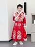 雀棲枝兒童漢服男童秋冬季套裝武俠風(fēng)中國風(fēng)女童2025少爺古裝演出服童裝 鯉魚(yú)躍龍門(mén)（衣服＋腰繩） 120 曬單實(shí)拍圖