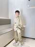 G.DUCKKIDS小黃鴨兒童裝男童春裝套裝2025新款春秋款男孩衛衣運動(dòng)大童酷帥氣 卡其 160 cm 曬單實(shí)拍圖