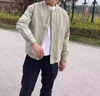 羅蒙（ROMON）立領(lǐng)飛行夾克男復古運動(dòng)棒球服工裝休閑上衣美式哈靈頓外套 豆綠色 耐磨易打理 XL 建議體重140-160斤 曬單實(shí)拍圖