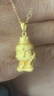 菜百首飾 黃金吊墜 足金生肖佛生肖?；?虛空藏菩薩不含鏈 定價(jià) 約2.70克 曬單實(shí)拍圖