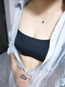 多情貓抹胸防走光透氣聚攏美背吊帶一體文胸 百搭黑【36~80AB】 曬單實(shí)拍圖
