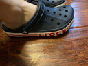 卡駱馳（CROCS）洞洞鞋貝雅卡駱班輕便耐磨一腳蹬休閑鞋|205089 深藍/辣椒紅-4CC 41 /42(260mm) 曬單實拍圖