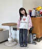 G.duck小黃鴨女童春裝套裝2025新款大童洋氣時髦兒童炸街衛(wèi)衣女孩牛仔褲 黑色衛(wèi)衣+牛仔褲 均碼 130cm 曬單實拍圖