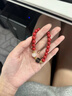 朱砂手串男女2025蛇年本命年護身符手鏈轉運珠禮物 【祿存屬狗珠徑約8MM】帝王砂+羊脂玉 曬單實(shí)拍圖