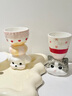 CONGSTUDIO限定手作可愛(ài)小狗杯純手工陶瓷杯酒杯趣味創(chuàng  )意少女生日禮物禮盒裝 愛(ài)心「雪球」 曬單實(shí)拍圖