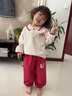 G.DUCKKIDS童裝女童春裝套裝兒童服裝小童春裝運動(dòng)衛衣兩件套1-3女寶寶衣服 粉紅色草莓熊【春秋款】 90 尺碼1~2歲【 80-90cm】 曬單實(shí)拍圖