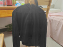 鴻星爾克【暖意絨絨】衛衣女新款短款連帽女生套頭衫長(cháng)袖運動(dòng)上衣 正黑 L 曬單實(shí)拍圖