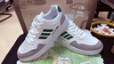 男鞋2025秋冬季新款透氣跑步運動(dòng)鞋男士潮流板鞋男百搭休閑鞋子男 AD522白綠【皮面】 42 曬單實(shí)拍圖