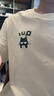 名創(chuàng)優(yōu)品（MINISO）短袖男純棉休閑寬松夏季圓領(lǐng)百搭青少年潮流半袖t恤 淺米 XL 曬單實拍圖