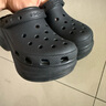 卡駱馳crocs檀健次同款復古洞洞鞋女鞋厚底老爹鞋小鯨魚(yú)洞洞鞋206302 黑色-001(含智必星) 35 (220mm) 曬單實(shí)拍圖