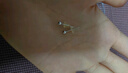 ALLOVES999足銀耳釘女養耳洞銀耳骨睡覺(jué)免摘小豆豆銀耳飾簡(jiǎn)約銀針耳棒 曬單實(shí)拍圖