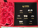 中國黃金（CHINA GOLD）銀星期耳釘女一周耳飾套裝2026年新款情人生日禮物馬年本命年禮物 京速達【福蝶花開(kāi)】一周耳釘*七對裝【玫瑰禮盒】 曬單實(shí)拍圖