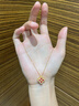 周大生18K金項(xiàng)鏈女款彩金鎖骨O字素鏈生日禮物送女生 約0.8g 45cm 曬單實(shí)拍圖