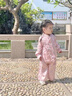 迪士尼（Disney）童裝女童秋裝套裝兒童服裝春秋季新中式小女孩中國風(fēng)盤(pán)扣兩件套 粉色 90 cm 曬單實(shí)拍圖