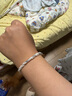 中國珠寶生日禮物送女友999足銀手鐲女繁花似錦推拉手鐲約25克 曬單實(shí)拍圖