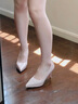 卡帝樂(lè )鱷魚(yú)（CARTELO）小眾配裙子單鞋女不磨腳裸色高跟鞋設計感小眾氣質(zhì)秋季不累腳細跟 裸色 8cm 37 曬單實(shí)拍圖