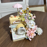 雅為積木永生花3d立體拼裝手工diy相機擺件元旦新年生日禮物送女生 妙手生花-拍立得（配暖燈） 曬單實(shí)拍圖