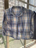 G.duck小黃鴨童裝男童格子襯衫加絨加厚保暖8兒童9休閑百搭潮流長(cháng)袖襯衣 藍色 120 cm 曬單實(shí)拍圖