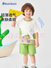 巴帝巴帝夏季純棉兒童套裝男女童寶寶短袖t恤短褲休閑裝 森林小獅 140 曬單實(shí)拍圖