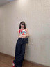 京多夢(mèng)美式深藍寬松闊腿牛仔褲女2025秋季新款時(shí)尚高腰顯瘦垂感拖地褲子 深藍色 M （98-106斤） 曬單實(shí)拍圖