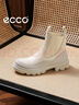 愛(ài)步（ECCO）切爾西靴女 女士百搭厚底增高牛皮靴 革新214793 HL 砂礫灰/灰白色21479361068 38 曬單實(shí)拍圖