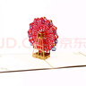 生日創(chuàng  )意3D立體賀卡手工卡片明信片祝福留言卡復古摩天輪紙雕圣誕節新年小禮物 復古摩天輪賀卡 曬單實(shí)拍圖