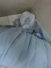 安妮優(yōu)兒（Anneyol）愛(ài)莎公主裙夏款禮服兒童冰雪連衣裙夏季愛(ài)沙裙子寶寶艾莎 藍色130 曬單實(shí)拍圖