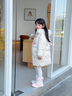 G.duck小黃鴨女童羽絨服中長(cháng)款加厚2025新款兒童羽絨外套冬季女寶寶冬裝 淺黃色 110 建議4~5歲【100-110cm】cm 曬單實(shí)拍圖