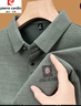 皮爾卡丹（pierre cardin）純棉抗皺舒適長(cháng)袖T恤男士春秋季新款polo領(lǐng)衫彈力翻領(lǐng)打底衫上衣 長(cháng)袖317豆綠 2XL 180150-165斤 曬單實(shí)拍圖