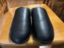 GPHF日本輕奢高檔手工酒店春秋包頭羊皮拖鞋男居家防滑牛筋厚底真皮女 黑色 31 【適合47-48碼】 曬單實(shí)拍圖