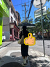 蔻馳（COACH）【品牌直供】女士CITY33大號雙面手提托特包沙黃拼粉筆白色CBQ38 曬單實(shí)拍圖