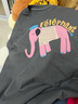 香影卡通小象灰色純棉t恤短袖女2025夏季新款超好看圓領(lǐng)落肩上衣 中灰 M 160/84A/95-110斤 曬單實(shí)拍圖