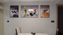 宜巢餐桌背景墻壁畫(huà)餐廳裝飾畫(huà)現代輕奢時(shí)尚飯廳三聯(lián)壁畫(huà)紅酒掛畫(huà) 杯酒言歡A 50*70+100*70+50*70+晶瓷平面 曬單實(shí)拍圖