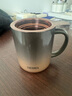 膳魔師（THERMOS）馬克杯不銹鋼茶杯大容量把手杯保溫咖啡杯團(tuán)購生日禮物TEMC 【鍍鈦茶漏】日暮金 400ml 曬單實(shí)拍圖