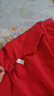 A 21 FUNB女童冬裝新年紅色衣服裙子秋冬2026新款兒童女孩冬季女大童連衣裙 紅色 不加絨 150 cm 曬單實(shí)拍圖