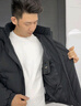 鴨鴨（YAYA）時(shí)空道宇系列三防羽絨服情侶男女短款冬季新款泡芙加厚面包服外套 遠霧藍色 M (建議110-130斤) 曬單實(shí)拍圖
