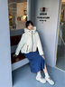 森馬（Semir）羽絨服女中長(cháng)款花苞輕薄三防2025新款oversize插肩袖冬裝防風(fēng) 奶白（白鴨絨）10501（特寬松介意可拍小一碼） M 曬單實(shí)拍圖