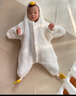 G.DUCKKIDS小黃鴨嬰兒連體衣秋冬網(wǎng)紅可愛動物寶寶哈衣外出包腳爬服兒童睡袋 米白色 66尺碼建議0-3個(gè)月8-12斤 曬單實(shí)拍圖