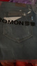 羅蒙（ROMON）秋冬加絨加厚淺藍(lán)色牛仔褲男士韓版潮流彈力修身小腳褲長(zhǎng)褲子男潮 淺藍(lán)色 1989-1 加絨 33 碼【2尺6】 曬單實(shí)拍圖