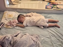 小野七天 兒童浴桶坐凳式嬰幼兒泡澡桶寶寶游泳桶沐浴桶可坐加厚大號浴盆 曬單實(shí)拍圖
