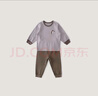 巴厘小豬保暖內衣兒童套裝秋冬加厚保暖女寶寶睡衣嬰幼兒衣服男童秋衣秋褲 灰風(fēng)鈴紫 90 曬單實(shí)拍圖