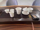功夫茶具描金高端羊脂玉茶具套裝陶瓷蓋碗茶壺家用送禮可定制禮品 清遠悠山禮盒裝 曬單實(shí)拍圖