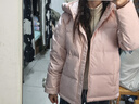 波司登（BOSIDENG）25年新款羽絨服90絨女短款連帽保暖防風修身加厚外套B250245112XS 春桃粉|1857-玫瑰可露麗 M 165/88A 體重約125-140斤 曬單實拍圖