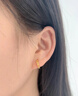 中國黃金（CHINA GOLD）碎碎冰黃金耳釘女士足金滿(mǎn)天星耳環(huán)生日禮物送女友老婆 【京速達】滿(mǎn)天星耳扣約2.0g 曬單實(shí)拍圖
