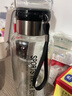 【送杯套】大容量加厚玻璃杯子便攜噸噸杯茶水分離帶杯套泡茶水杯 透明 1000ml噸噸桶 1只裝 曬單實(shí)拍圖